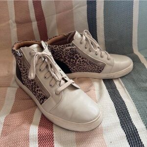 DV Dolce Vita Leopard Print High-Top Sneakers